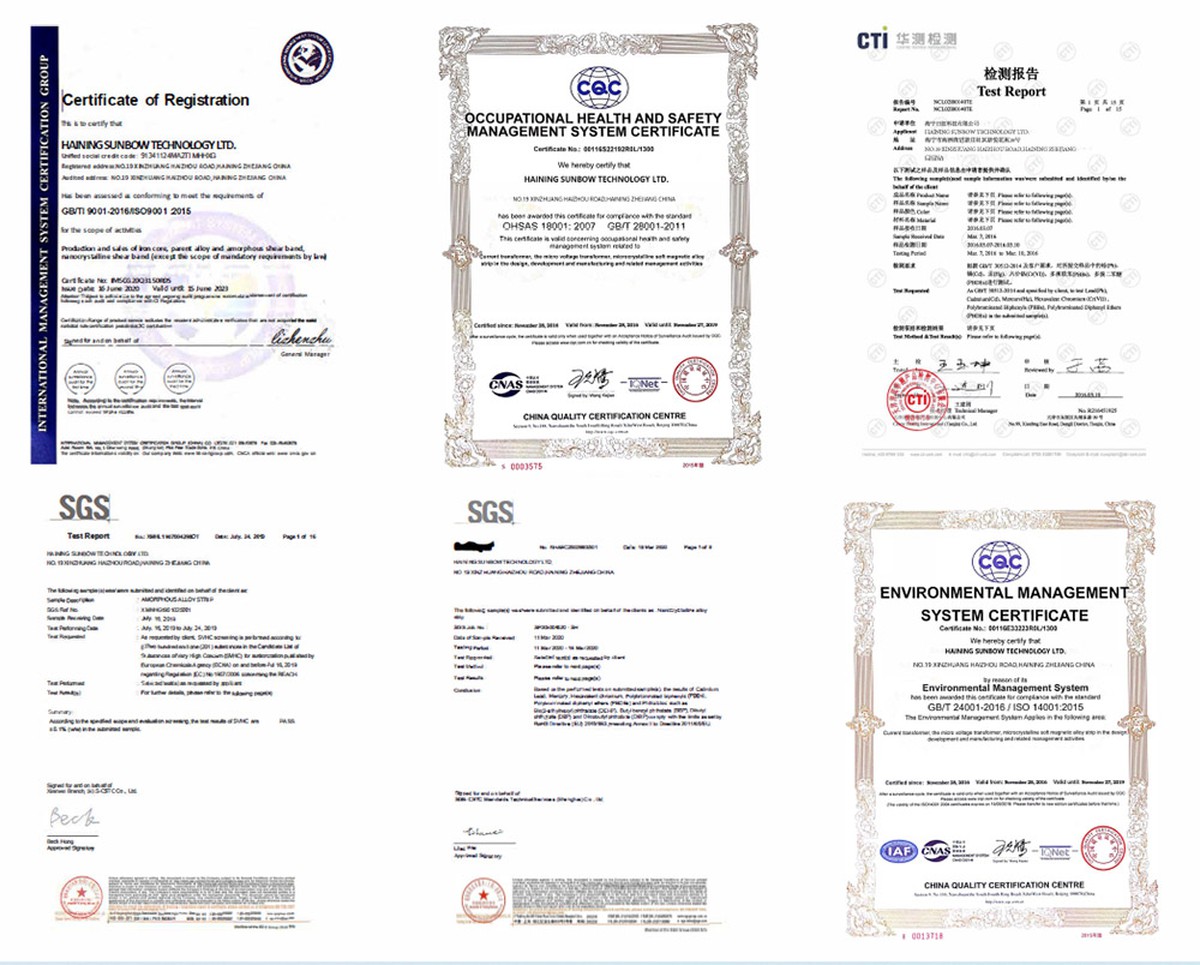 our certification our certification